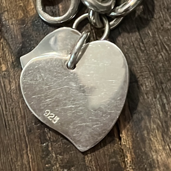 Tiffany Vintage Double Heart Charm on Sterling chain - Picture 4 of 4